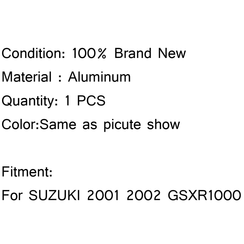 Replacement Aluminum Cooler Cooling Radiator For SUZUKI 2001 2002 GSXR1000 Generic