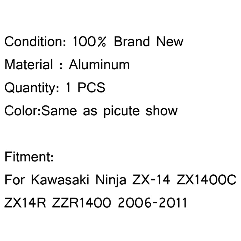 Engine Radiator Cooling For 2006-2011 Kawasaki Ninja ZX14 ZX1400C ZX14R ZZR 1400 Generic