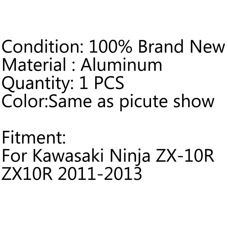 Aluminum Cooler Cooling Radiator For Kawasaki Ninja ZX-10R ZX10R 2011-2013 Generic