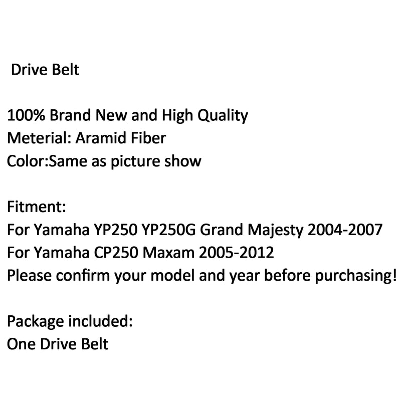 Premium Drive Belt For Yamaha YP250 YP250G Grand Majesty 2004-2007 Generic