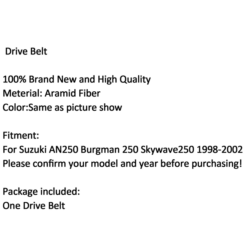 Premium Drive Belt For Suzuki AN250 Burgman 250 Skywave 250 1998-2002 Generic