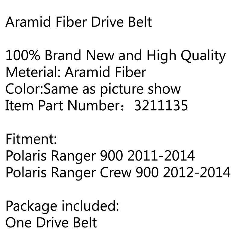 Drive Belt For Polaris Ranger 900 2011-2014 Ranger Crew 900 12-14 3211135 Generic