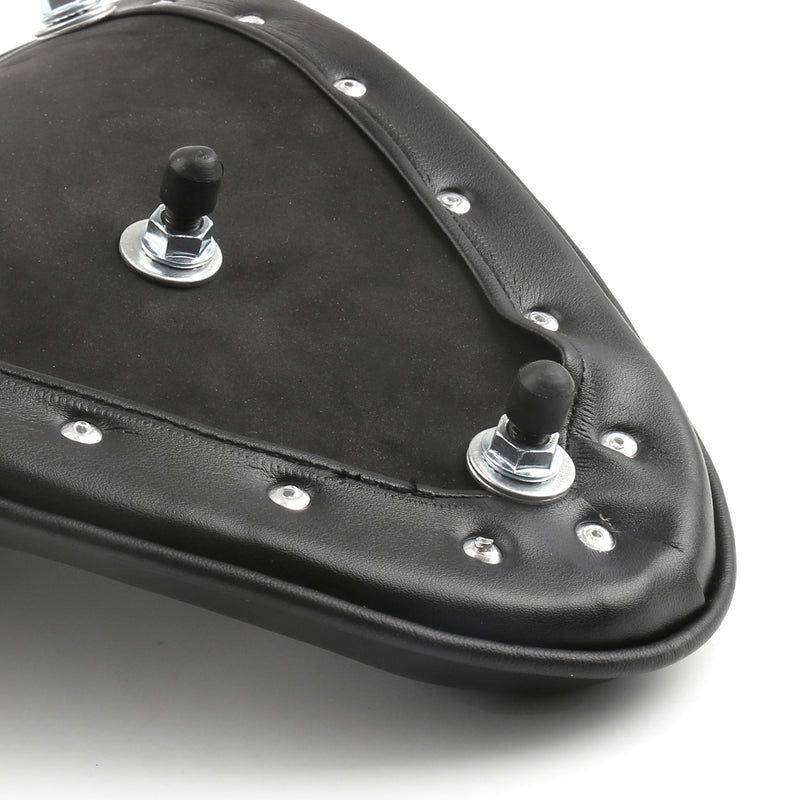 Black Leather Solo Slim Seat Small For Bobber Chopper Custom Generic