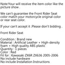 Front Rider Driver Seat Pillion Cushion For Kawasaki Ninja ZX6R ZX636 2005-2006 Generic