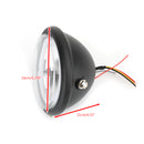 6.3 Round Halogen Headlight Retro For Cafe Racer Bobber Custom Chopper Generic