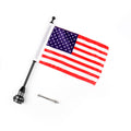 Custom Motorcycle Rear Side Mount Flag Pole with USA Flag For Harley