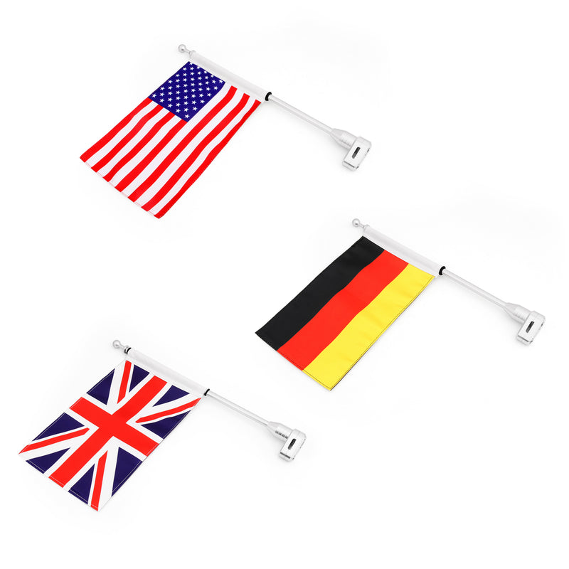 Luggage Rack Vertical Flagpole Germany UK USA For Honda GoldWing GL1800 01-12
