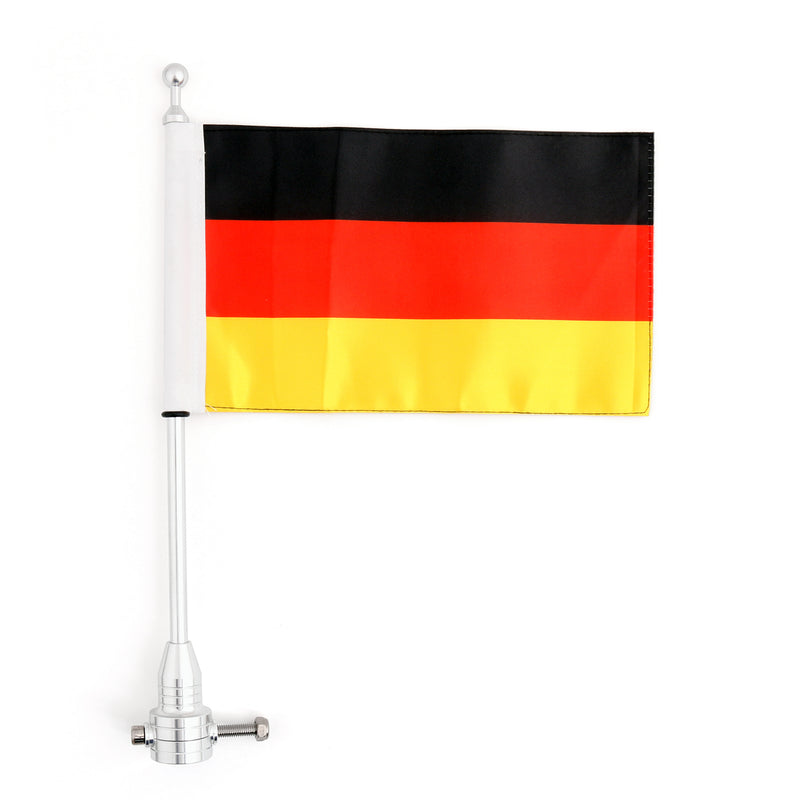 Luggage Rack Vertical Flag Pole & Germany Flag For Harley Softail Iron 883