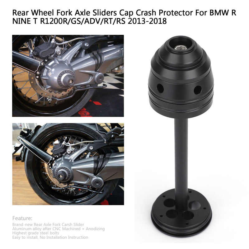 Rear Wheel Fork Axle Sliders Cap Crash Protector For BMW R1200GS LC ADV 13-2018 Generic
