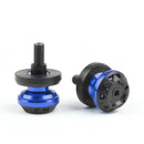 CNC 1mm Swingarm Sliders Spools Kawasaki ZX 6R 9R 1R 12R 14R Z1 KTM Blue
