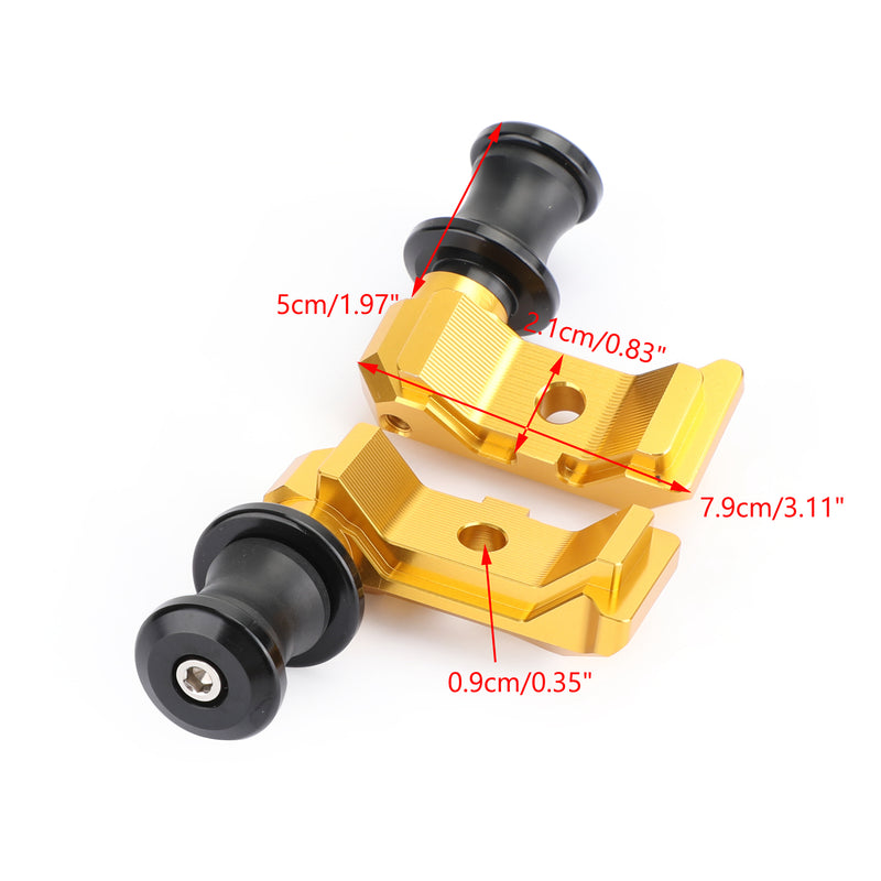 2014-2018 YAMAHA MT-07 FZ-07 CNC Chain Adjuster Block W/Swingarm Spools Slider