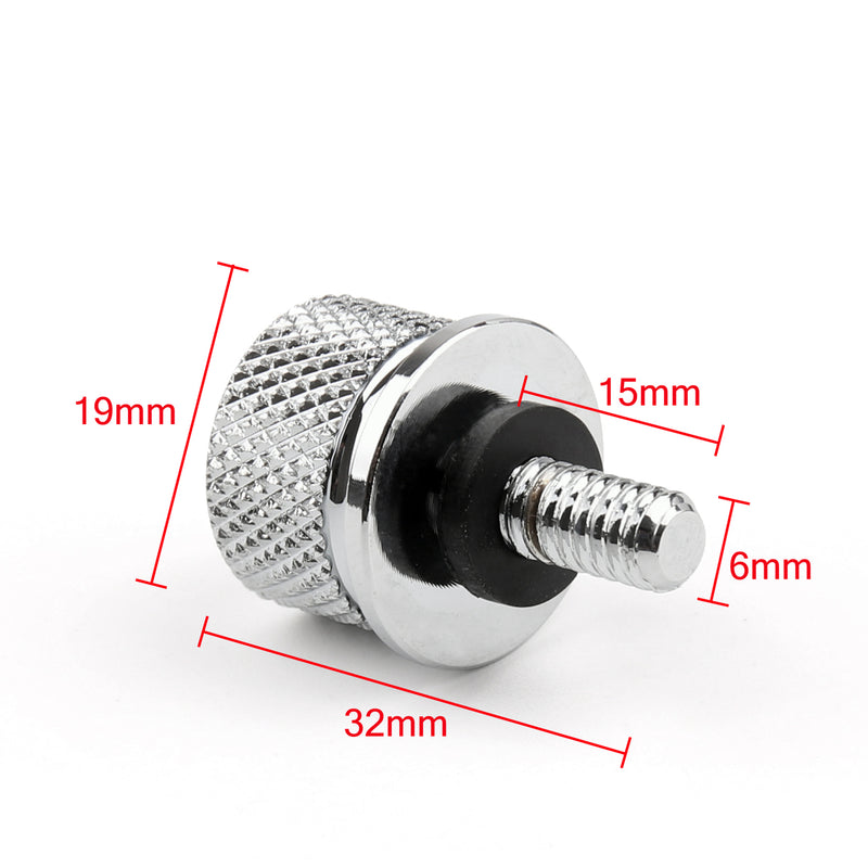 1/4 Billet Knurled Anodized Seat Mount Bolt Screw For Harley Softail Dyna