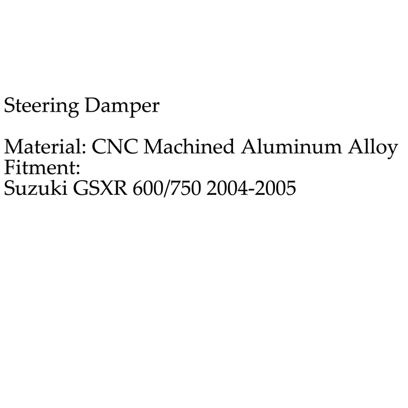 Motorcycle Steering Damper Stabilizer For Suzuki GSXR 600/750 2004-2005 Generic