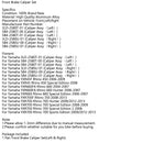 L&R Front Brake Caliper Set For Yamaha YXR45F YXR660FA Hunter YXR660 YXR700 Generic