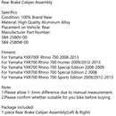 Rear Brake Caliper Assembly For Yamaha YXR700F Rhino 700 Hunter Sports 12-13 Generic