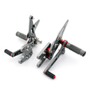 Racing Adjustable Rearsets Foot Pegs Black For Suzuki GSXR1000 GSX-R1000 2007-2008