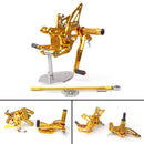 Kawasaki ZX-10R NINJA /ABS ZXT00J 2011-2015 CNC Aluminum Rearsets Footpegs Black