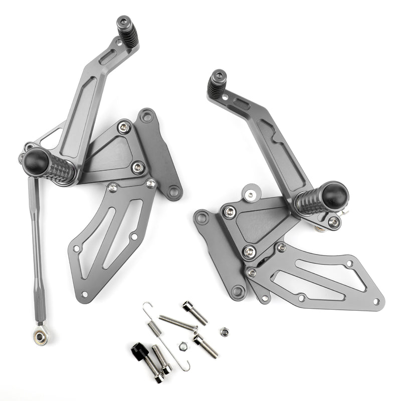 Gray Rear Sets Footpegs Footrest Fit for BMW G310R 2016 2017 2018 2019 Generic