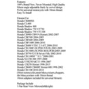 1 Pair Motorcycle Rearview Side Mirrors For Honda CB400SS VT750 CBF500 04-05 Generic