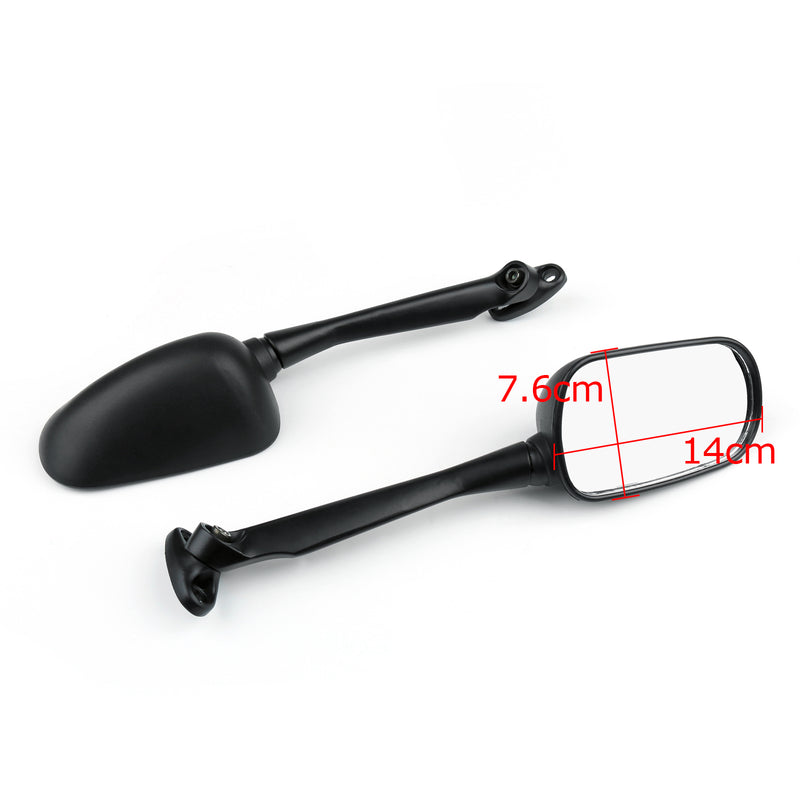 Pair Black Motorcycle Rearview Side Mirrors For Honda CBR250 11-12 CB1300S 03-12 Generic