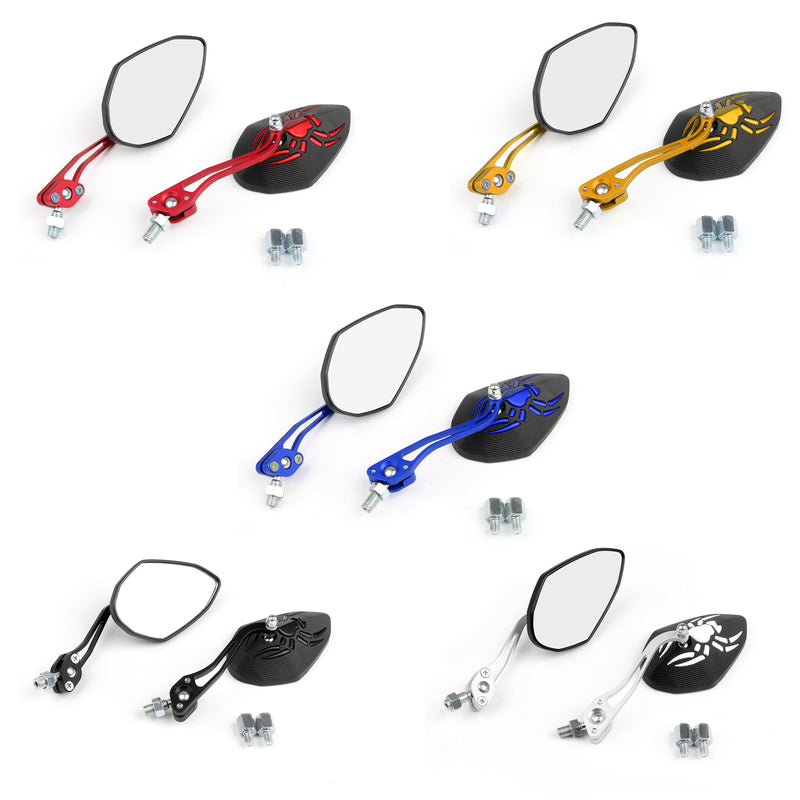 Universal 8mm 10mm Motorcycle Moto Spider Adjusted Rear View Side Mirrors
