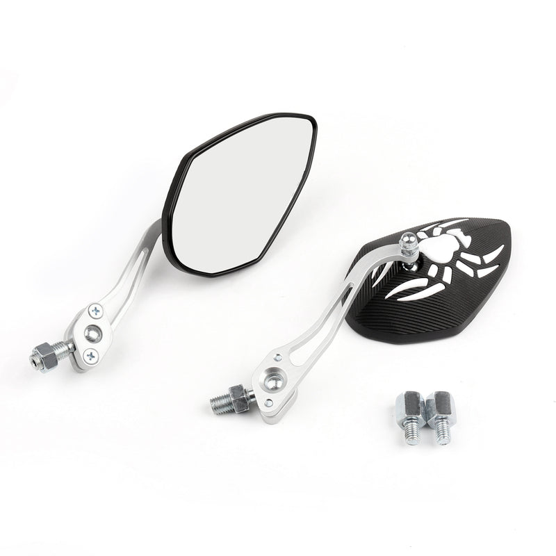 Universal 8mm 10mm Motorcycle Moto Spider Adjusted Rear View Side Mirrors