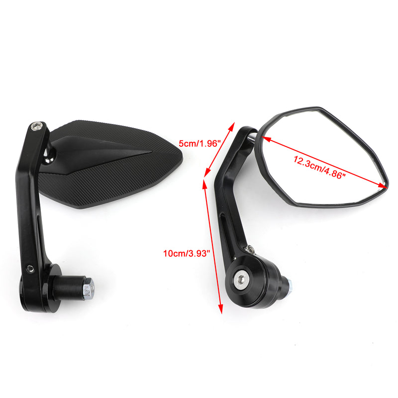 CNC Motorcycle 7/8 Handle Bar End Rearview Side Mirrors For Bobber Cafe Racer Generic