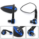 CNC Motorcycle 7/8 Handle Bar End Rearview Side Mirrors For Bobber Cafe Racer Generic