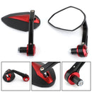 CNC Motorcycle 7/8 Handle Bar End Rearview Side Mirrors For Bobber Cafe Racer Generic