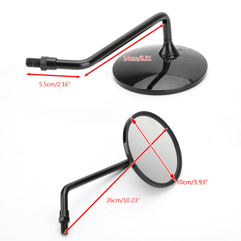 Pair 10mm Rearview Mirrors For Scooter Motorcycle ATV Moped Bike Generic