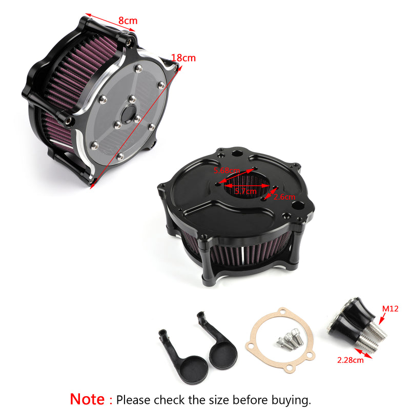 CNC Turbine Air Cleaner Filter For Harley Sportster XL883 XL1200 1991-2016 Generic