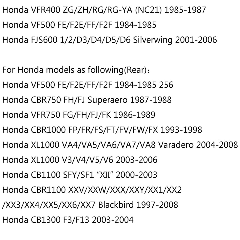 Front/Rear Brake Disc For Honda CBR250 NS250 FE VFR400 FJS600 VFR750 CBR750 F3 Generic