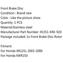 Front Brake Disc Rotor 45351-KRE-920 For Honda XR125L 2003-2006 Generic