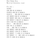 Rear Round Brake Disc Rotor For Suzuki GSR 400 750 GSF BANDIT 650 1200 1250 GSXF Generic