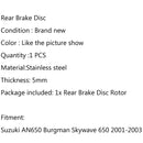 Rear Brake Disc Rotor For Suzuki AN650 Burgman Skywave 650 2001-2003 2002 Generic