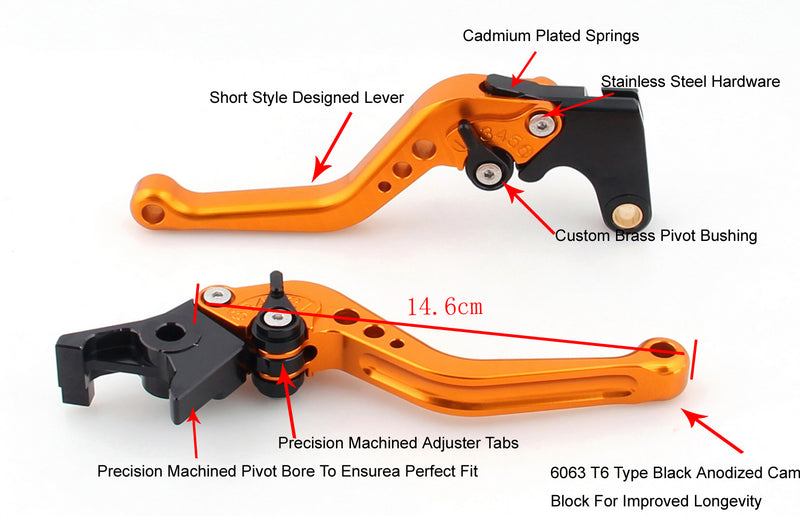 Short Brake Clutch Levers For Ducati HYPERMOTARD 821 SP 2013-2015 2014 Generic
