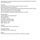 Radiator Side Cover Fairing Panels for Yamaha MT-09 FZ-09 FJ-09 2014 2015 2016 Generic