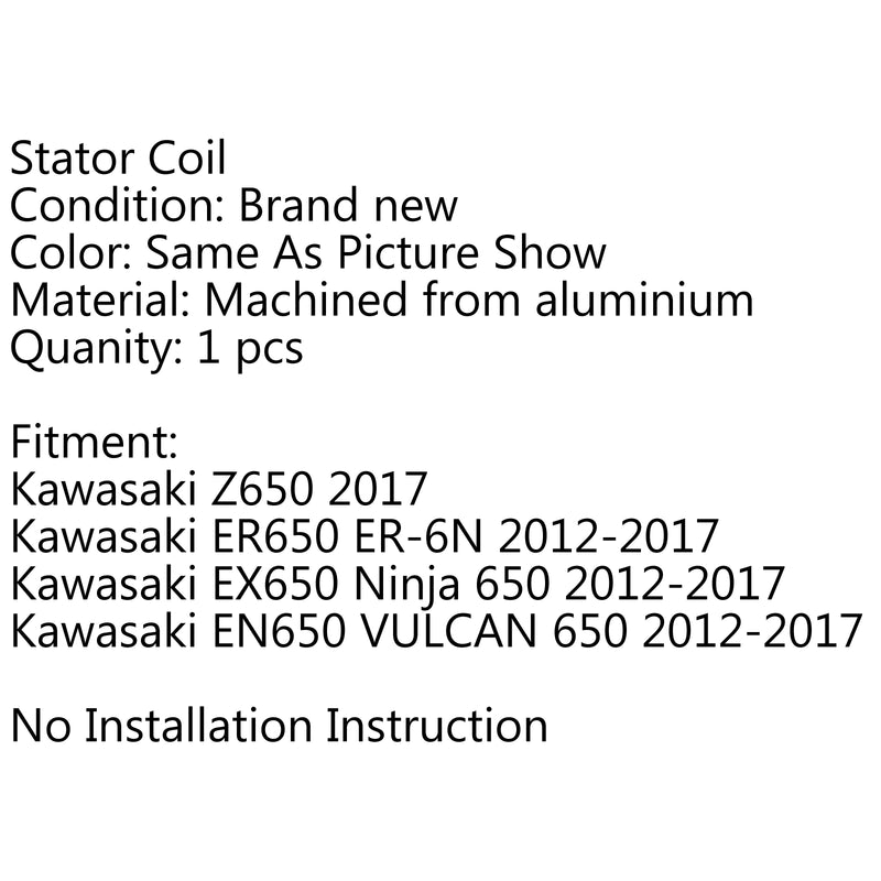 Stator Coil For Kawasaki Z650 ER650 ER-6N EX650 Ninja 650 EN650 VULCAN 650 Generic
