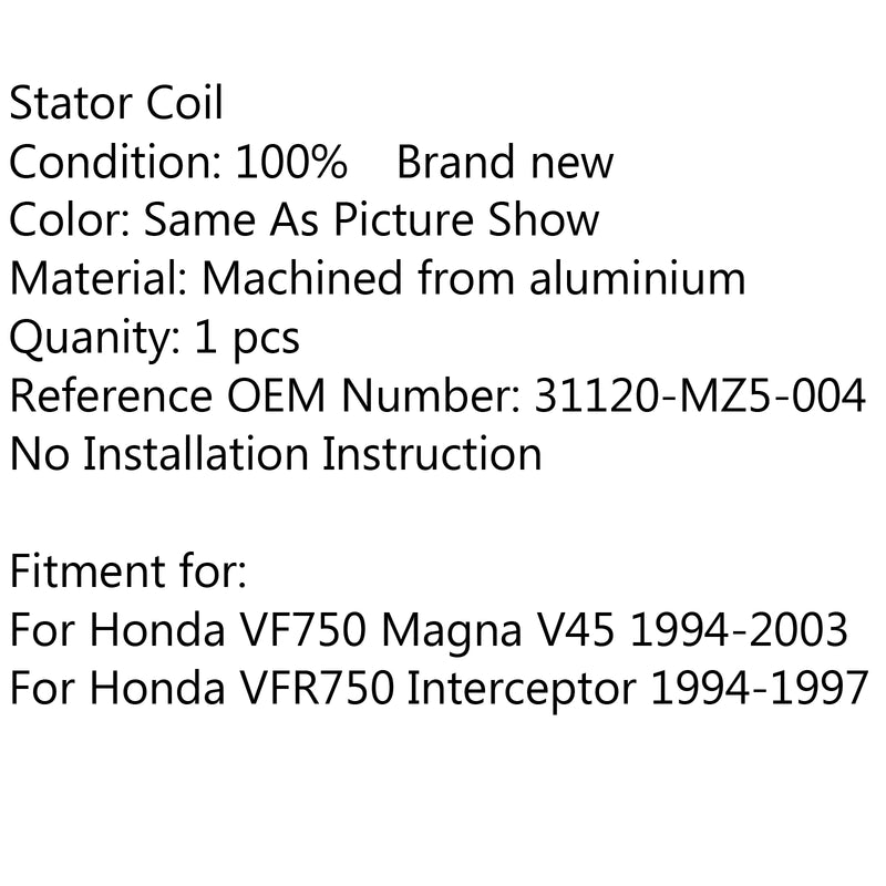 Magneto Generator Stator Coil For Honda VF750 Magna V45 (94-03) Interceptor (94-97) Generic