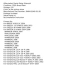 Starter Relay Solenoid For Yamaha SR XN XQ YFM 125 80 Grizzly 3MW-81940-01-00 Generic