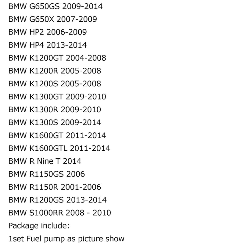 Fuel Pump For BMW R1200GS F700 800 GS R1200 K1200 R1150R 2000-2015 & Strainer Generic