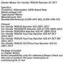 Electric Starter Motor for Honda TRX420 Rancher 420 2007-2017 AT DCT 2014-2017 Generic