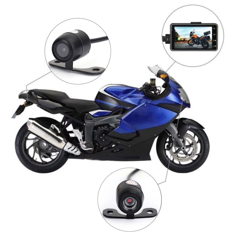1080P Motorcycle DVR Motorbike Video recorder Dual Camera Support Generic