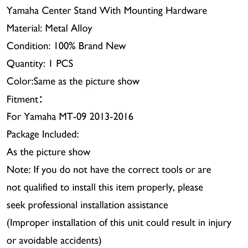 Kickstand Bracket Mount For Yamaha MT-09 (2013-2016) Generic