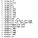 Freewheel One Way Bearing Starter Clutch For Honda CA 125/175/ CB/CMX 250 CM185T Generic