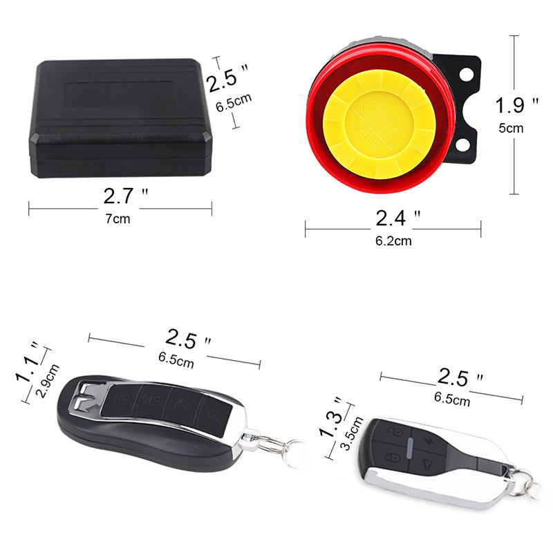 Motorcycle Scooter Anti-theft Security Alarm System Remote Control Engine Start Generic
