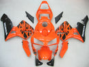 For CBR600RR 2003-2004 Bodywork Fairing Orange Red ABS Injection Molded Plastics Set Generic