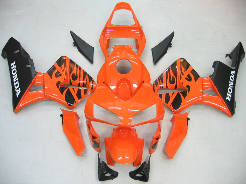 For CBR600RR 2003-2004 Bodywork Fairing Orange Red ABS Injection Molded Plastics Set Generic