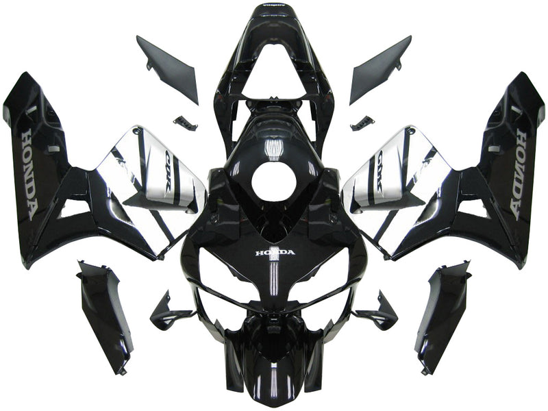 For CBR600RR 2003-2004 Bodywork Fairing Black ABS Injection Molded Plastics Set Generic