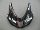Fairings 2007-2008 Kawasaki ZX6R ZX636 Black White West Ninja Racing Generic